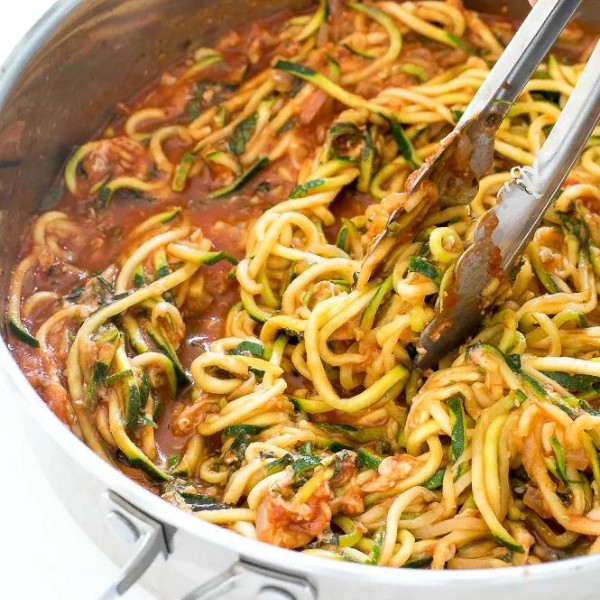 spiralized zucchini noodles